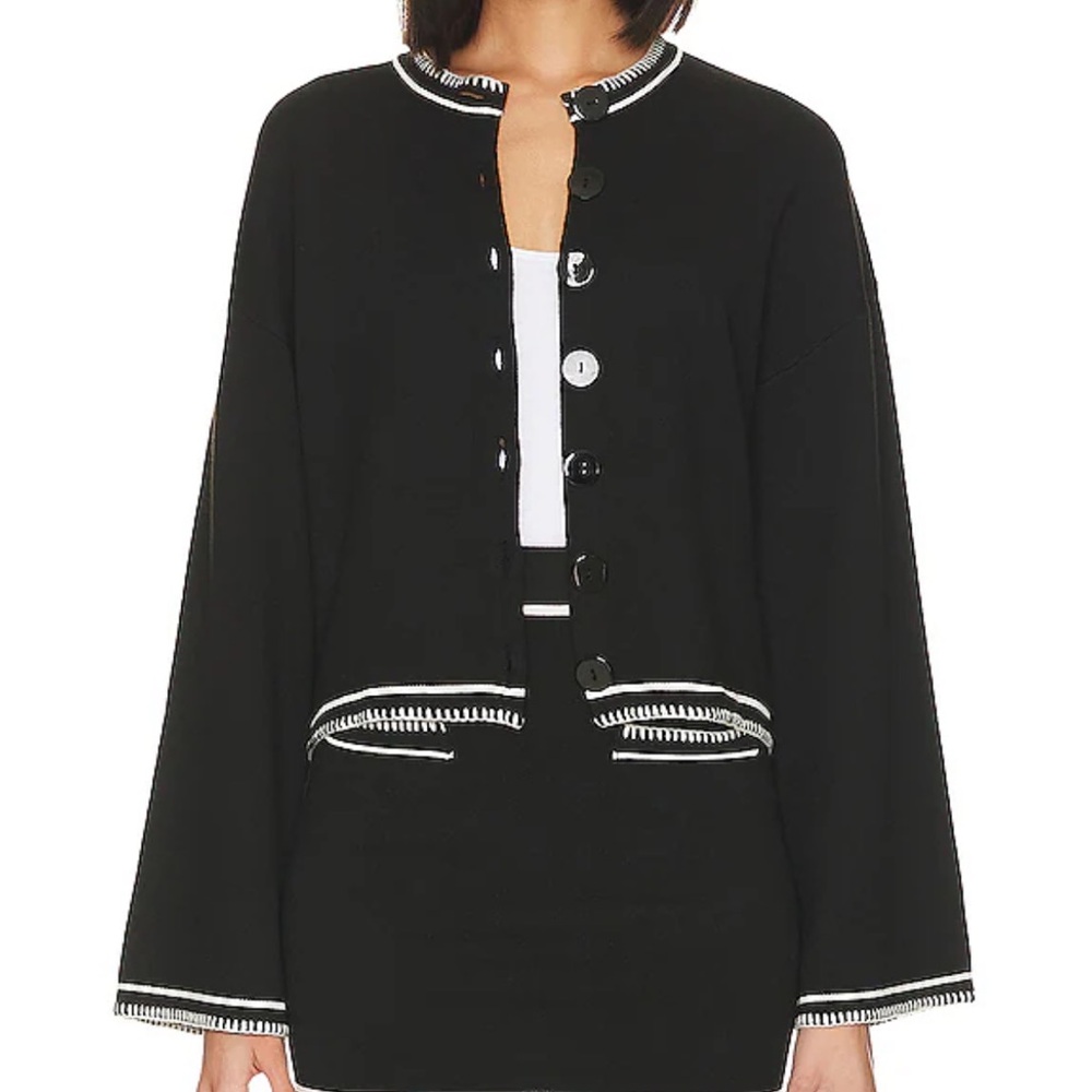 NEW NWT SNDYS Daphne Cardigan in Black Knit Sweater